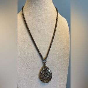 Vintage Vicky Jousan Silver Pendant Necklace